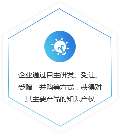 企業(yè)通過自主研發(fā)、受讓、受贈、并購等方式，獲得對其主要產(chǎn)品的知識產(chǎn)權(quán)